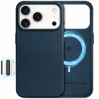 SHIELDON natūralios odos iPhone 17 Pro Max dėklas