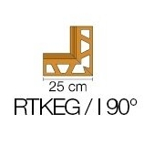 Vidinis kampas BARA-RTKEG/I 90° profiliuočiui BARA-RTKEG