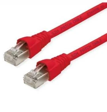 TELEGRTNER Patch kabelis RJ45 S/FTP, kat. 6A, LSZH, raudonas, 5,5 m
