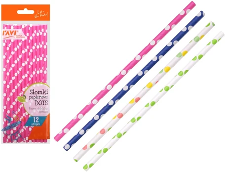 DOTS gėrimo šiaudeliai, 12 vnt., 9 x 0.5 x 24, 20344, Simple Solution