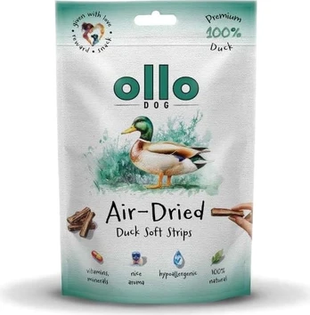 OLLO Air-Dried Duck strips - skanėstas šuniui - 80g