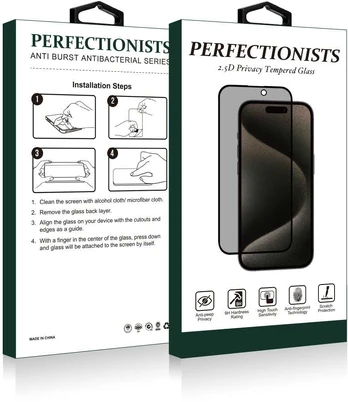 LCD apsauginis stikliukas 2.5D Privacy Perfectionists Apple iPhone 16 juodas