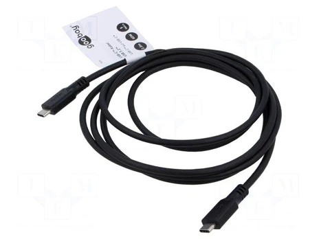Cable | USB 3.2 | USB C plug,both sides | 2m | black | 5Gbps | PVC | 60W