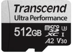SD Micro SD atminties kortelė 512GB Transcend SDXC USD340S su adapteriu