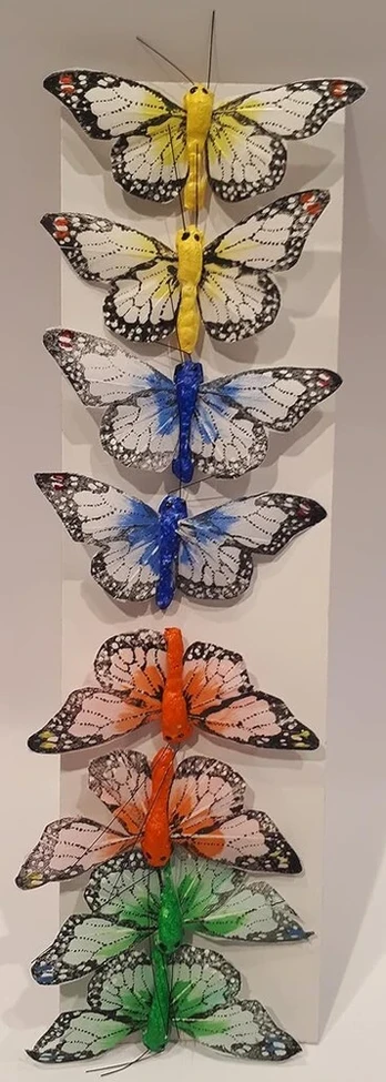 8 drugelių rinkinys 6 x 4 cm
