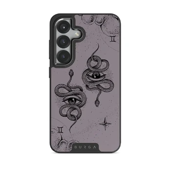 Gemini - Samsung Galaxy S25 Case, Elite Dark (Magnetic) / Gunmetal / Purple