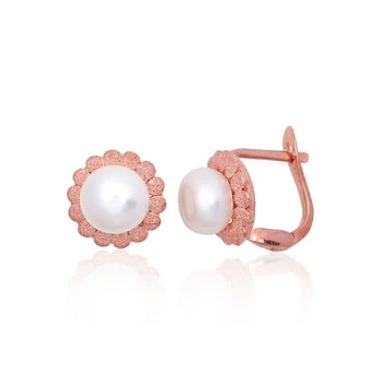 Sidabriniai auskarai su perlais „Pearl Grace“