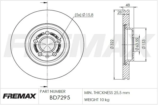 Stabdžių diskas FREMAX BD-7295