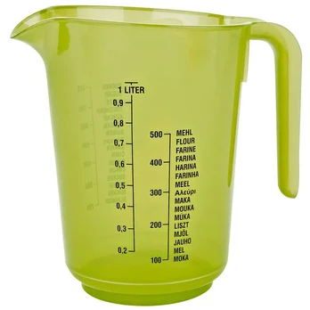 Matavimo indas su rankena plastikinis 1 L