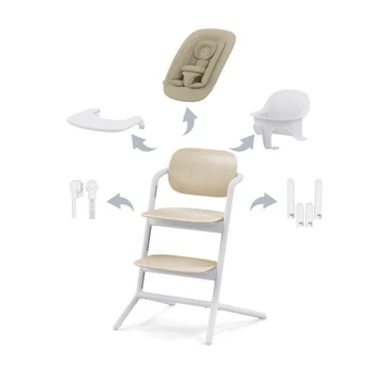Cybex Lemo 4in1 Sand White Maitinimo kėdutė