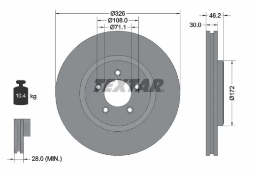 TEXTAR 92173505 Brake Disc