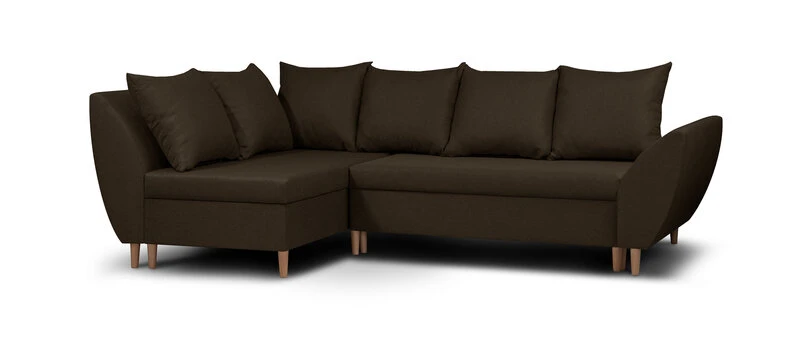 Minkštas kampas Bellezza Ali, tamsiai rudas