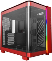 Montech KING 95 Midi-Tower, Tempered Glass, ARGB - raudona kaina