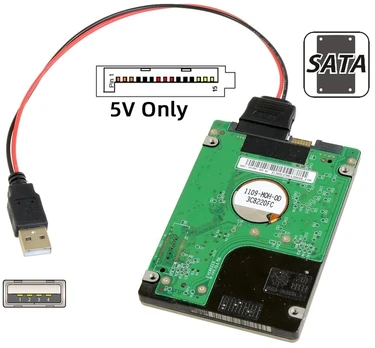 Default Usb 2.0 į Sata 15-pin maitinimo laidas 2.5" Hdd/ssd