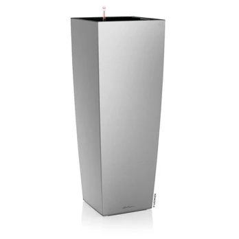 Vazonas Lechuza Cubico Premium Alto, sidabrinė