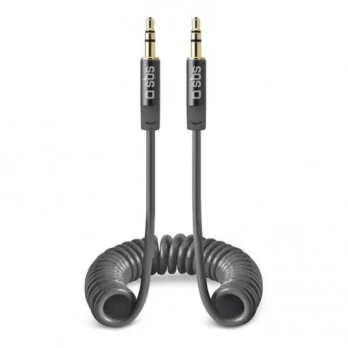 Cable SBS Coiled 3,5mm/3,5mm 25-130cm Black