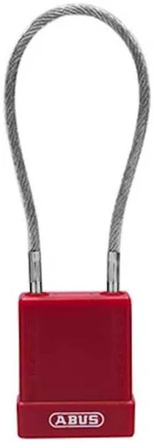 Spyna su kabeliu ABUS 76/40CAB20 20 cm, raudona