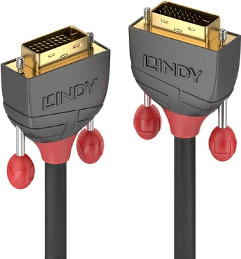 LINDY DVI-D Dual Link Kabelis Anthra Line 10m