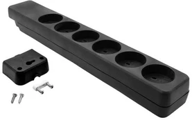 MicroConnect Danish EDB Power Strip 6-way Juodas