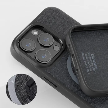Telefono Dėklas - VRIG Claw Mini for iPhone 14 Pro Max, Slim, Fabric Lining, MagSafe Compatible