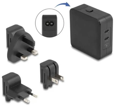 DeLOCK 41443, Indoor, AC, Juodas