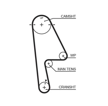 GATES GAT5529XS Timing belt
