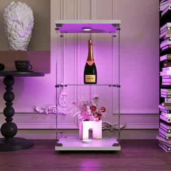 Vitrina su LED apšvietimu, 43x37x86 cm, Balta