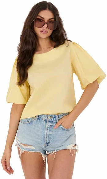 Italy Moda Bluzka-MI-BZ-3391.71-jasny geltona