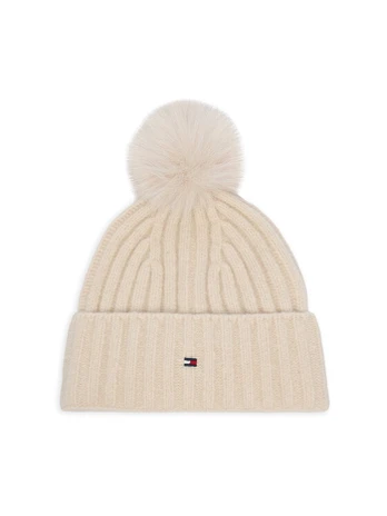 Tommy Hilfiger Kepurė Th Flag AW0AW19330 Kreminė