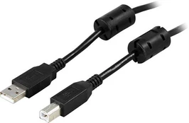 DELTACO USB-A to USB-B, 2m / USB-218FSX kaina