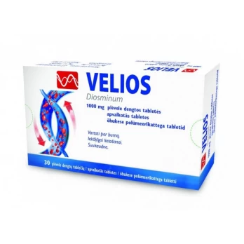 VELIOS 1000 mg plėvele dengtos tabletės N30