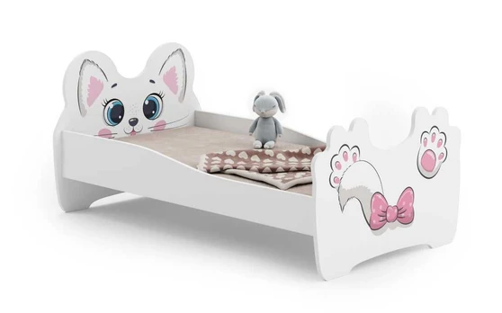 Vaikiška lova Pink Cat, 140x70 cm