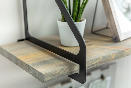 Shelf support INGRID, 26x23 cm, juodas mat