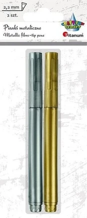 Metalinis aukso ir sidabro spalvos rašiklis - Titanum
