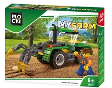 Konstruktorius Blocki MyFarm Traktorius su plūgu KB0317 85vnt