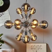 LED stiklo lempa E27 2W G125 Decoled Spiral Smoke
