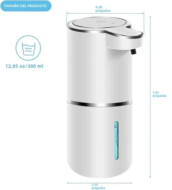 Automatinis muilo dozatorius, 380 ml, WHITE