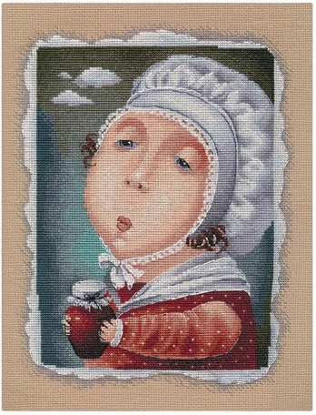 Cross stitch kit "Sour cream pot" S1550