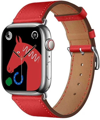„Apple Watch“ dirželis Forcell F-Design FA20 magnetinis dirbtinės odos dirželis 38/40/41 mm, raudonas