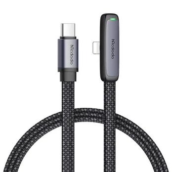 MCDODO KAMPINIS KABELIS USB-C LIGHTNING PLOKŠČIAS 36W IPHONE 12 13 14 JUODAS 1M