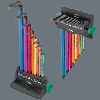 Wera 950/9 Hex-Plus Multicolour šešiakampių raktų rinkinys (9 dalių)