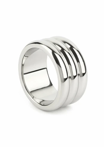 Mr. Steel Elegant Deep C-Ring 40mm Stainless Steel Anatomical Ring