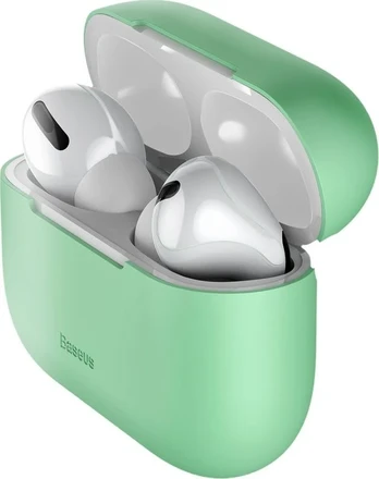 Dėklas Baseus Apple Silica Silicone-Gel Protective case for Apple Airpods Pro Žalias