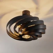 "Vento" lubinis šviestuvas, juodas, Ø 60 cm, metalinis, E27