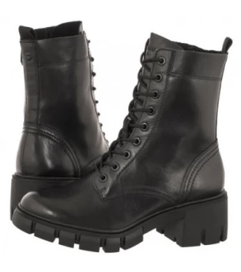 Tamaris Czarne 1-25272-41 003 Black Leather (TM451-a) batai