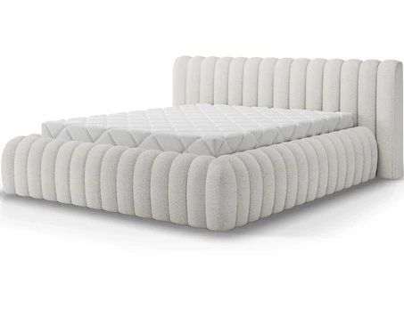 Carilla Bed + Metal Frame/Gas Lift/Storage 180x200, Modern, White