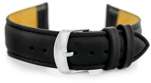 Pacific W83L leather watch strap - juodas - 24mm