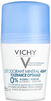 Moteriškas dezodorantas Vichy Optimal Tolerance Mineral 48h, 50 ml kaina