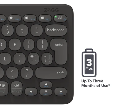 ZAGG Pro Klaviatūra 12, Bluetooth, QWERTY, Juodas