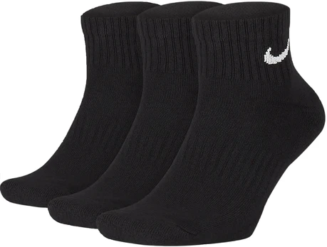 Nike Kojinės U NK Everyday Cush Ankle 3PR Juodas